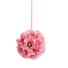 2 MAUVE 7″ Silk Roses Flowers Kissing Balls Wedding Events Centerpieces
