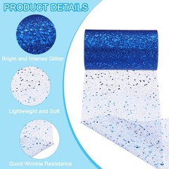 Tulle Fabric Rolls 6″ by 50 Yards Fabric Spool Tulle for DIY, Blue