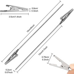 40 PCS Metal Wire Long-Tailed Alligator Clamp Photo Clip Holder – Silver