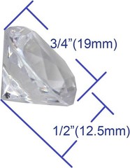 Clear Acrylic Diamond Vase Fillers 0.75 Pound – 180 pcs 3/4 Inch Wedding Part…