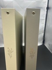 ZICOTO Wedding Modern Ring Binders Beige & Sage Green
