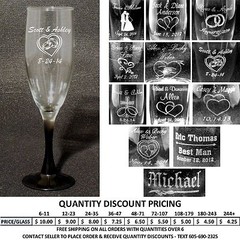 Personalized Toasting Flutes – Champagne Glasses Engraved Wedding Party Gifts