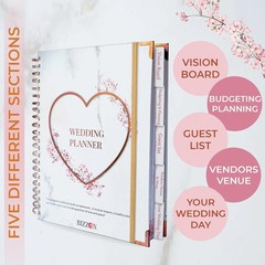 Beautiful Bridal Wedding Planner – 9″ x 11″ Wedding Planner Book and Organizer w