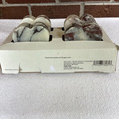 Threshold Marble Placecard Holders Set Of 4 Heart Shape Original Box EUC
