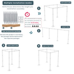 Adjustable Giant Double Drape Pipe Wedding Arch Backdrop Stand Iron Frame Booth