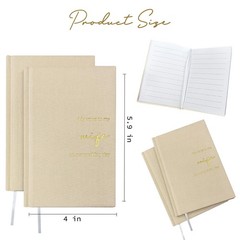 WeddingGiftsWedding Wedding Vow Books His and Hers-Canvas Linen XZ-HW-Beige