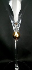 Wedding Bride And Groom Martini Champagne Glasses Gold Bubble Stem