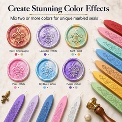 12 Pieces Sealing Wax Sticks with Wicks for Letter Seal Wax Stamp,Wedding Invita