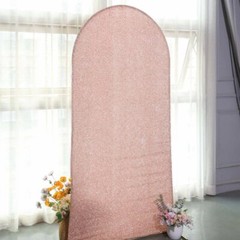 7 ft Fitted Metallic Spandex Round Top Wedding Arch Backdrop STAND COVER Party