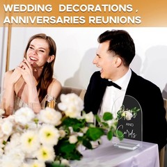 Sophisticated Acrylic Wedding Signage Set – 4 Pcs, 5×7 Inches Elegant Style