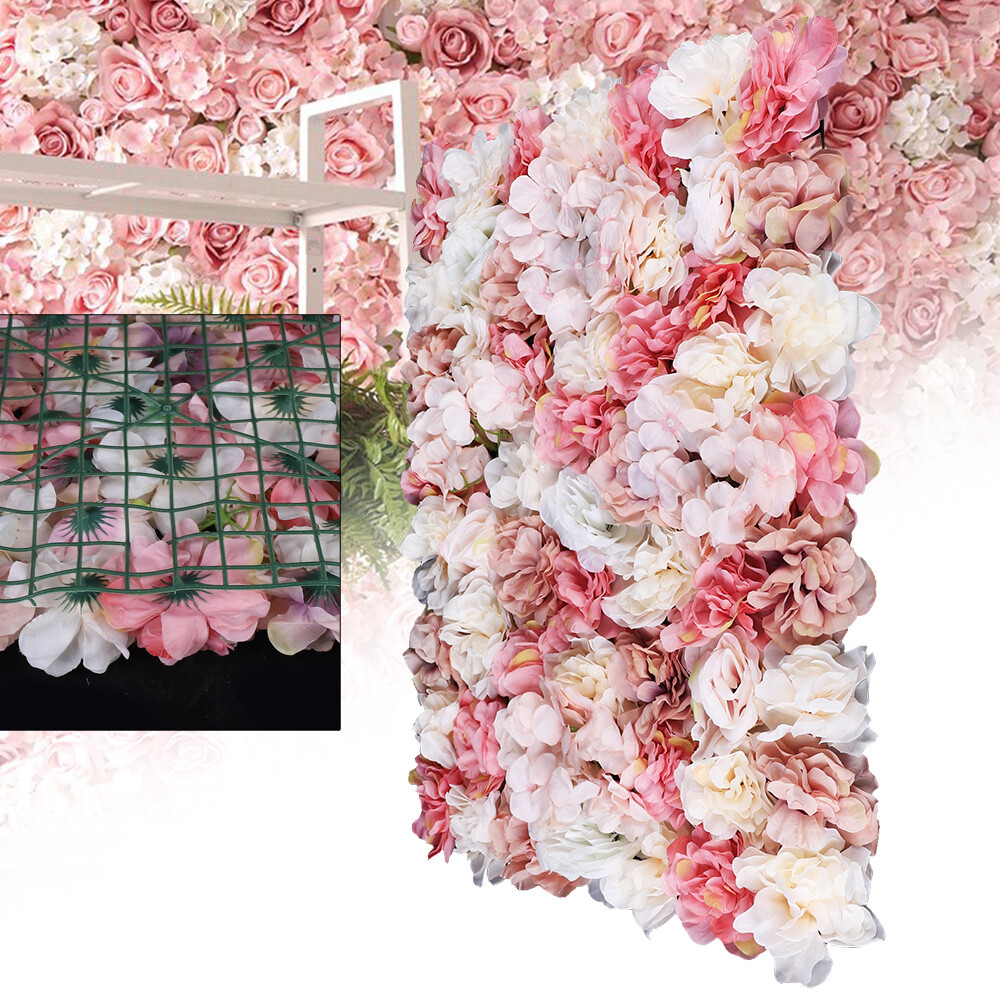 6*Flower Wall Panel Party Artificial Wedding Bouquet Decor Romantic Rose Flower~
