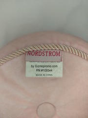 Nordstrom- Round Pink Flower Cushion/Ring Bearer Pillow. Shabby Chic. Soft!
