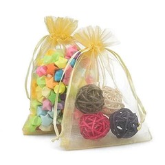 Organza Bags 4×6 Inches, 100PCS Gold Organza 1 Count (Pack of 100) Gold-4×6