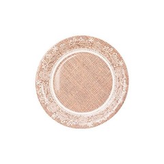 25 NATURAL 9″ Burlap Print Floral Lace Paper Dinner PLATES Party Events Supplies