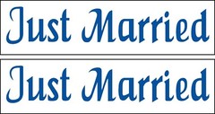 Just Married Magnets Vehicle Car Wedding Signs 4 X 16