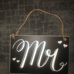 Mr and Mrs Signs for Wedding or Engagement