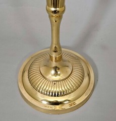 Candelabra Brass 5-light + Bowl for Taper candle or Peg Votives 16″Wide 37″Tall