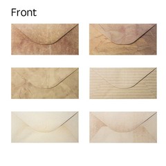 【Pack 48 】Vintage Style Envelopes – Classic Aged Envelopes in 6 Un