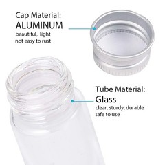 BENECREAT 20 Pack 15ml/0.5oz Glass Bottles Sample 15ml-0.86×2.75″, Clear