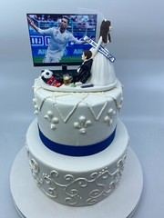No Gamer Bride and Groom Funny Wedding cake topper COD or your game