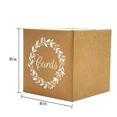 KALEFO Kraft Card Box Wedding Favors Post Box Cardboard Wedding Party Decor