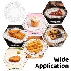 150Pcs Paper Doilies, Round Paper Doilies for Wedding Birthday Cake Dessert