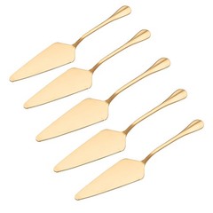 Gold Pie Server Stainless Steel Cake Pastry Set of 5 Serrated Knife 8.93 Inch