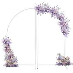 Set of 2 Metal Arch Background Stand, Wedding Arch Flower Frame for Decoration