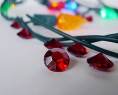 Garnet Ruby Gemstone Confetti Table Scatters, 350pcs 4 Carat Red Fake Diamonds
