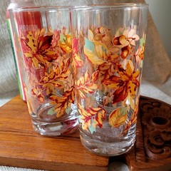 Royal Norfolk Libbey Fall Autumn Leaves 16oz Glasses – Set of 4