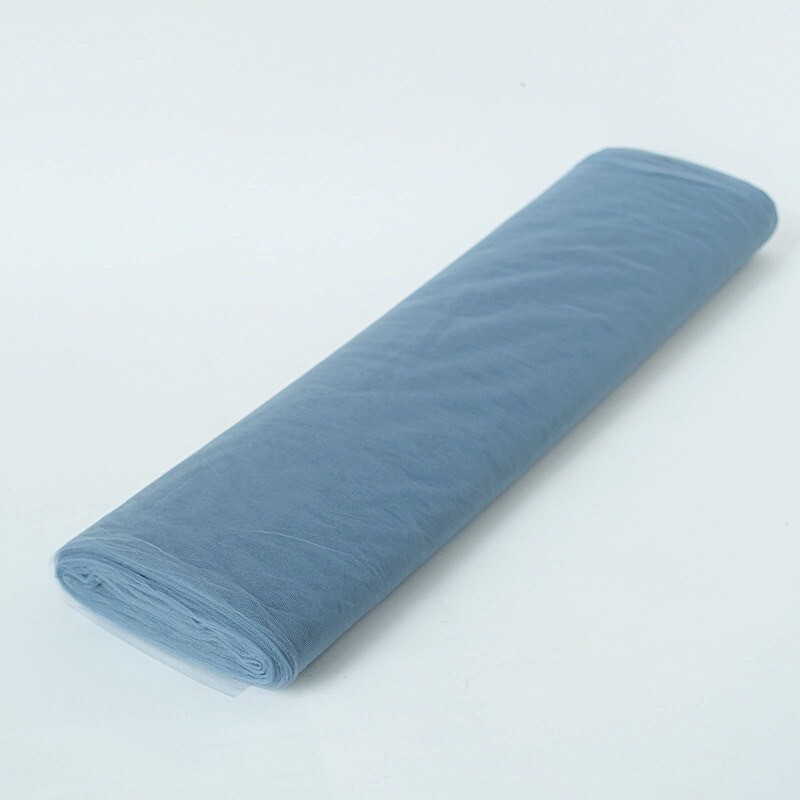 Dusty Blue TULLE NET FABRIC 54″ wide x 40 yards Bolt Crafts Sewing Put-up