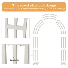 Heavy Duty Arch Backdrop Stand Garden Metal Arbor Frame For Wedding Party Stage