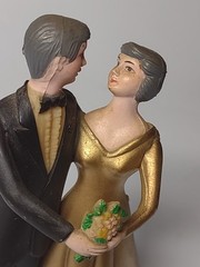 Wedding 50th Topper Bride Gold Dress Groom Black Tuxedo 1980 Bakery Crafts Ohio