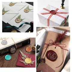 6 Pieces Sealing Wax Sticks with Wicks for Letter Seal Dark Gold