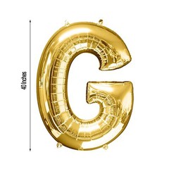 40″ GOLD Letter G Mylar Foil Balloon 1 pc Party BackDrop Decorations Supply