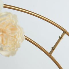 4 ft GOLD Metal Half Crescent Moon Wedding Arch Flower Stand Party Centerpieces