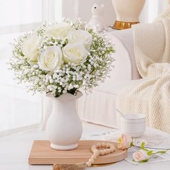 Babys Breath Artificial Flowers, Baby Breath Flowers Artificial 30 Pcs White