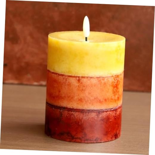 Thanksgiving Flameless Candles with Remote Red Thanksgiving Decor Fall Flame