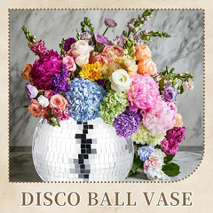 Disco Ball Vases – 4 Pcs Silver Mirror Centerpieces for Weddings & Parties