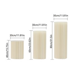 3pcs Cardboard Centerpiece Display for Wedding Party Garden Cylinder Flowers Sta