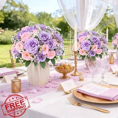 Yastouay Mixed Pink and Purple Peonies 4 Bouquets
