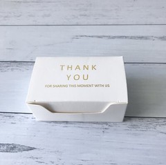 100x Gold Foil Rectangle Wedding Party Baptism White Favour Boxes Thank You Gift