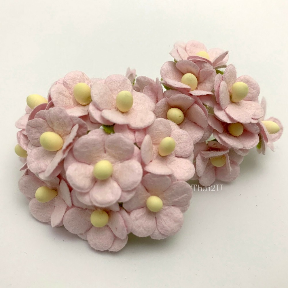 5/8″-1.5cm SOFT Pink Cottage Paper flower Wedding Card Scrapbook Craft (2S-S10)