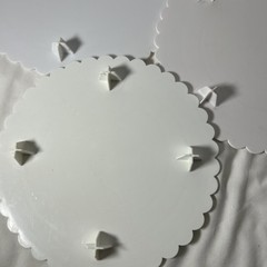 VTG Wilton Circles of Strength 3 Tier Cake Separator Plates Scalloped 9”- 11”