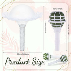 7 Pcs Flower Bouquet Holder Foam Floral Handle Wedding Supplies Bridal Bouquet K
