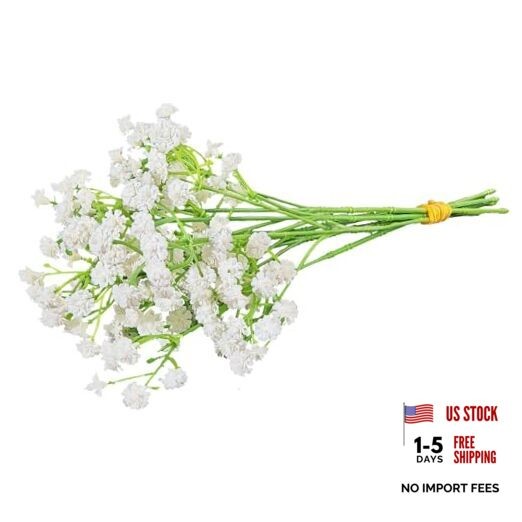 Tiny Babys Breath Artificial Flowers Gypsophila Real Touch Flowers 6 PCS White