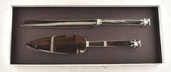*Vera Wang Wedgwood Silver Cake Trowel Set Love Knot Wedding Cake Serving Bridal