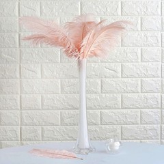 12 pcs 13-15″ long Rose Gold Genuine Ostrich FEATHERS Wedding Party Centerpieces