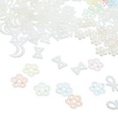 600 Pcs Heart Ornament Craft Nail Charm for Headwear