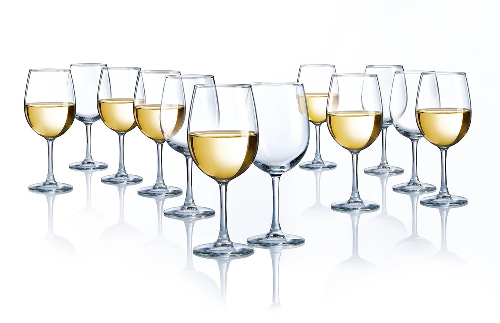 Luminarc 12 oz. Alto Clear Glass Wine Goblets 12 Piece Set
